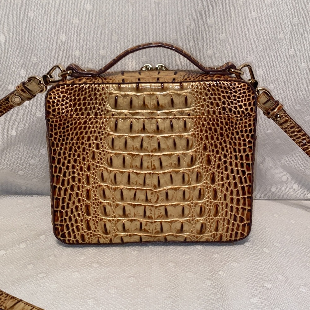 *SOLD*BRAHMIN Evie Toasted Melbourne Croc Embossed - Picture 4 of 15